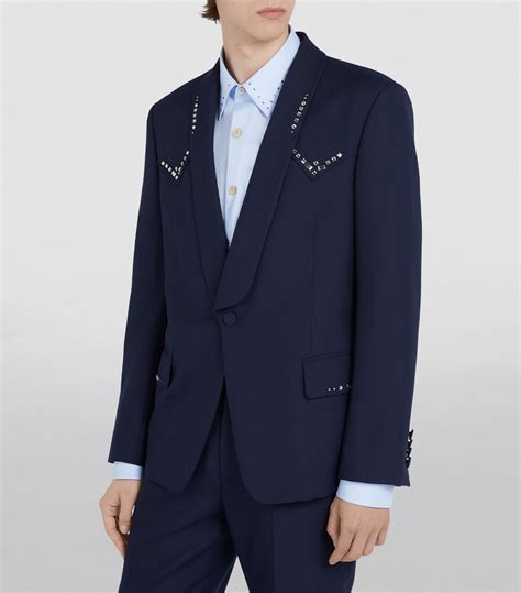 gucci shawl print collar blazer|Gucci Blazers for Women .